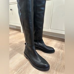 New Black OTK leather Sam Edelman, riding boots, 6.5 ladies over the knee